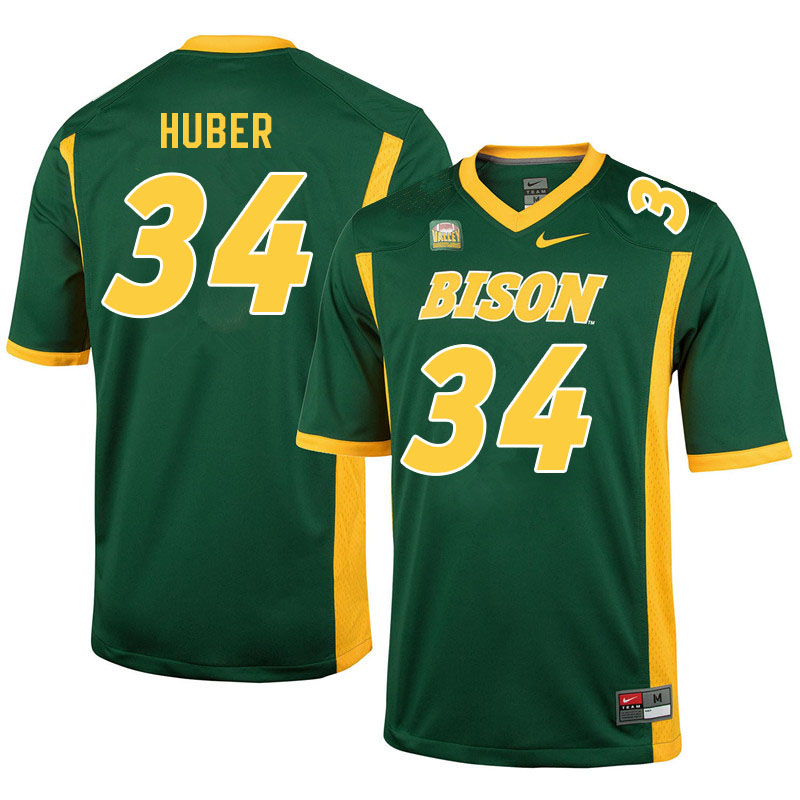 Men #34 Kegan Huber North Dakota State Bison College Football Jerseys Sale-Green